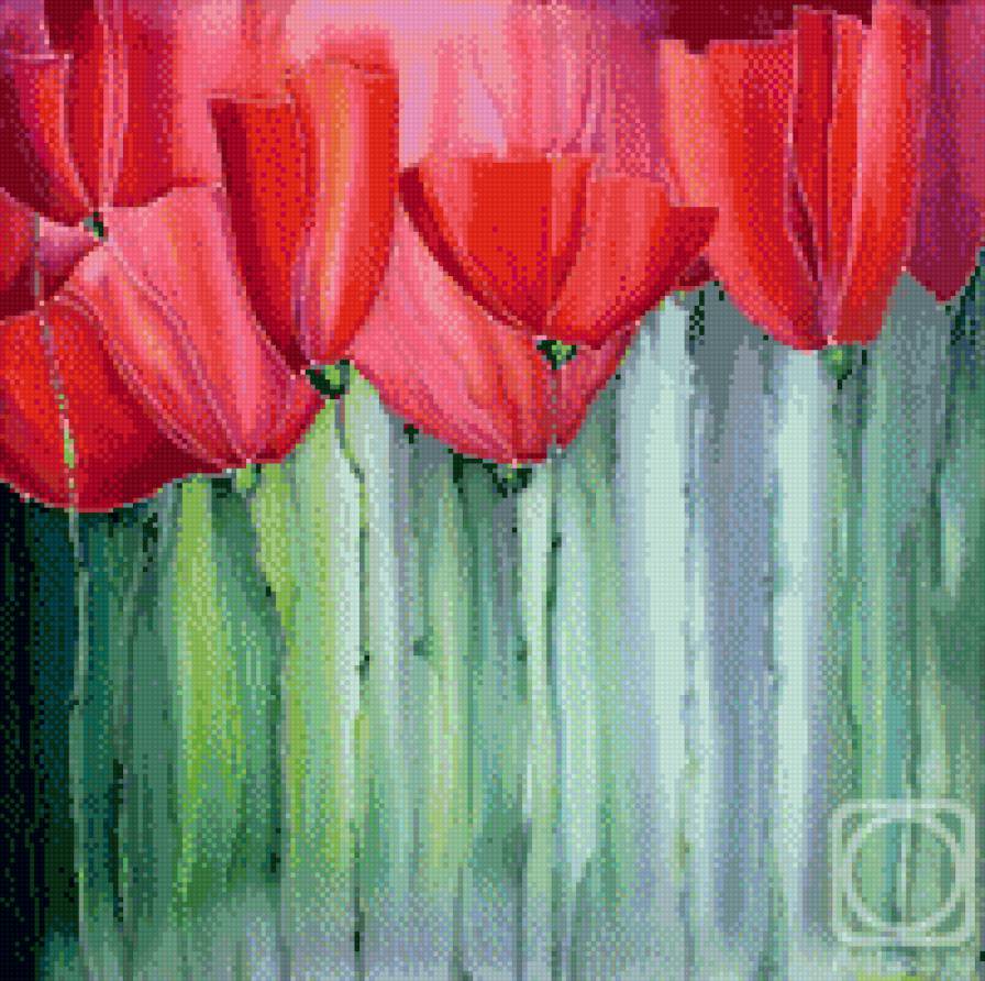 маковая акворель - предпросмотр