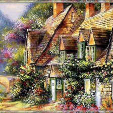 Схема вышивки «домик 2»