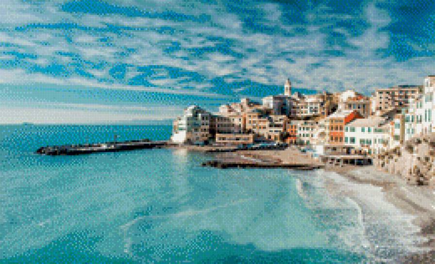 Италия - побережье, пейзаж, море - предпросмотр