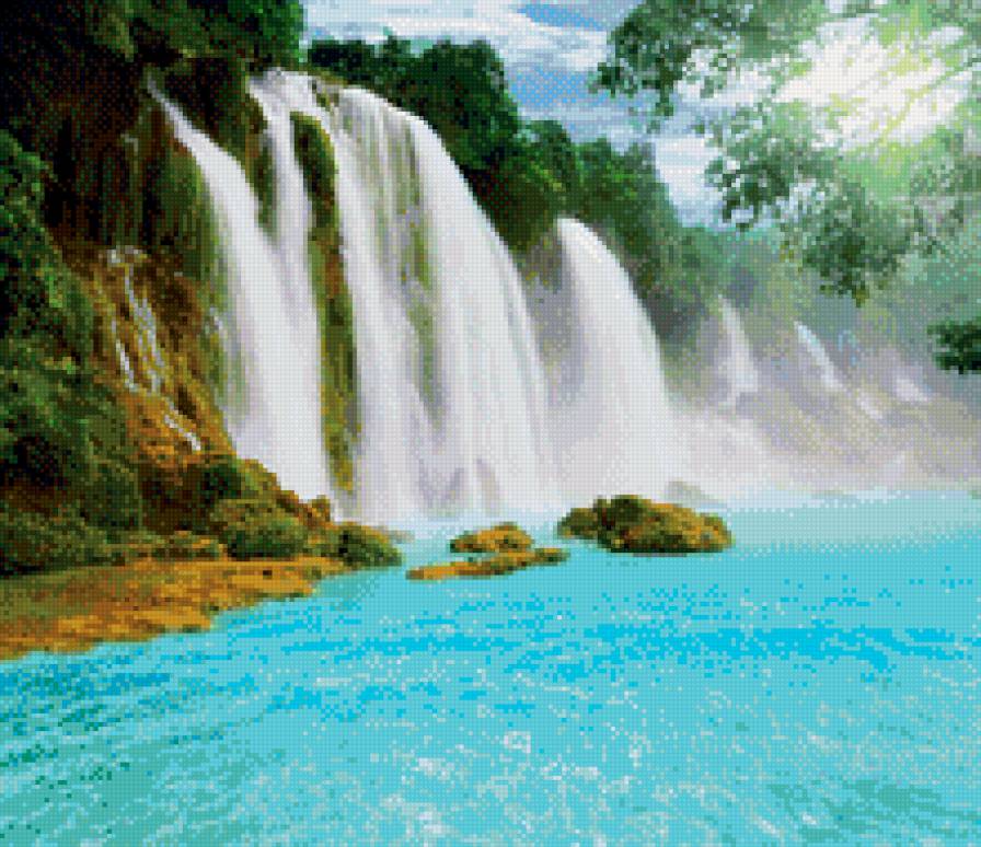 Водопад - гаваи, водопад - предпросмотр