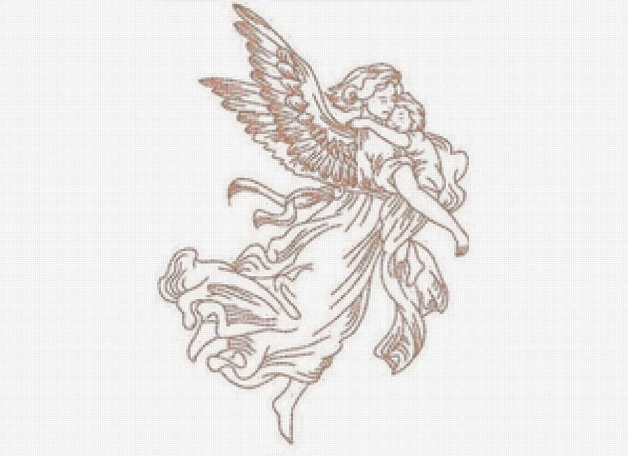 Мама-ангел - мать, нежность, дитя - предпросмотр