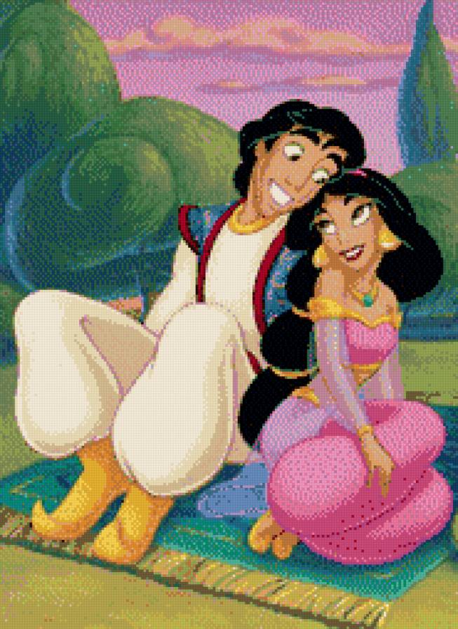 Жасмин и Алладин - принцессы - предпросмотр