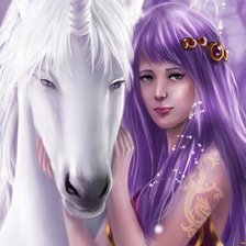 Схема вышивки «Девушка и лошадь»