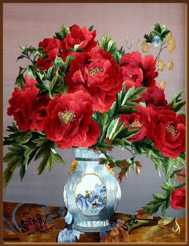 красные цветы - цветы - оригинал