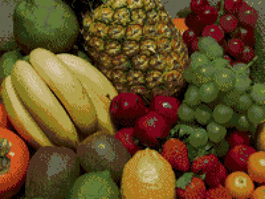 Фруктовая тарелка - фрукты, витамины, красиво, вкусно - предпросмотр