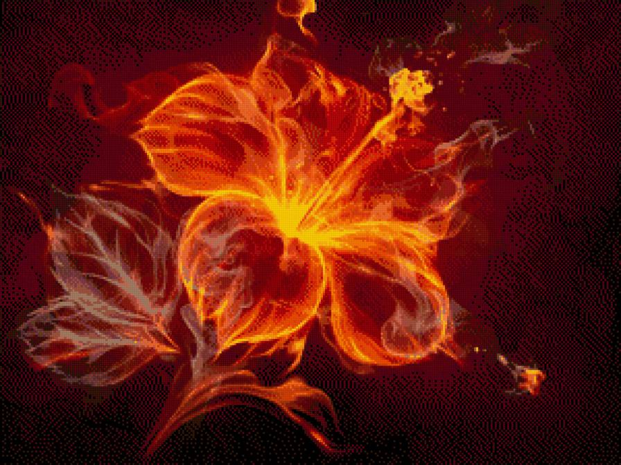 Огненный цветок - огонь, цветок - предпросмотр