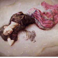 Схема вышивки «девушка»