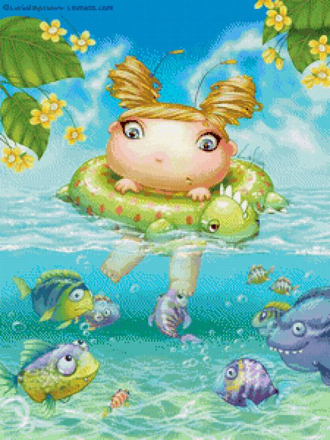 феечка1 - рыбки, сказка, море, детское, фея - предпросмотр