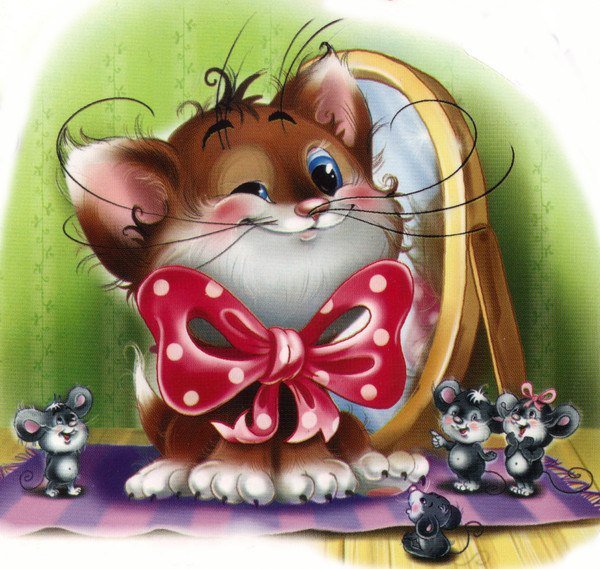 я ль на свете... - котенок, детское, игра, мышка - оригинал