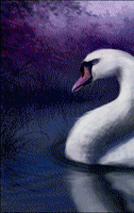 №666822 - озеро, лебедь - предпросмотр