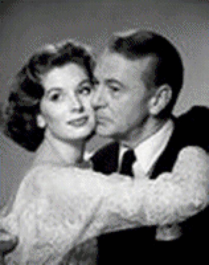 ретро - женщина, мужчина, пара - предпросмотр