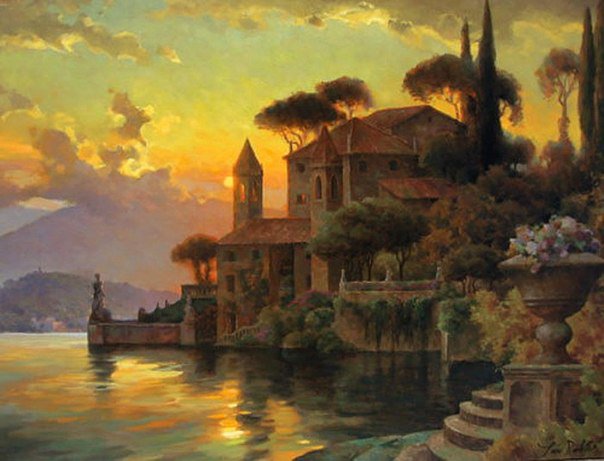 морской городок - городской пейзаж - оригинал