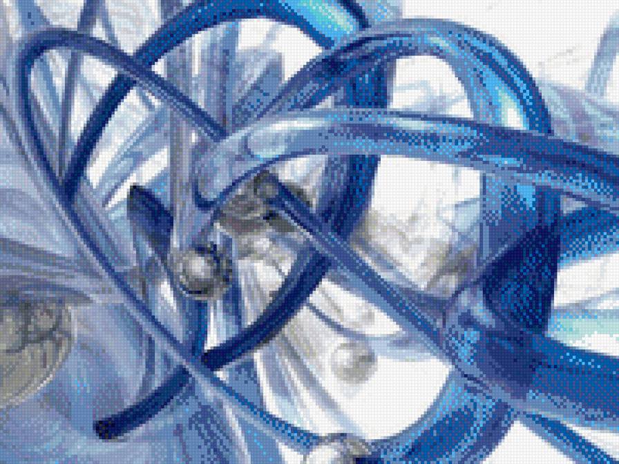 абстракция - цвета, абстракция, синий, линии - предпросмотр