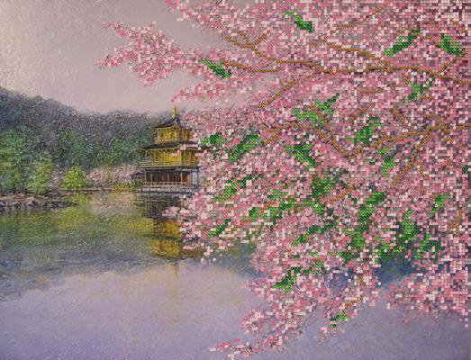 Сакура - восток, озеро, весна, япония, розовый, сакура, вода - оригинал