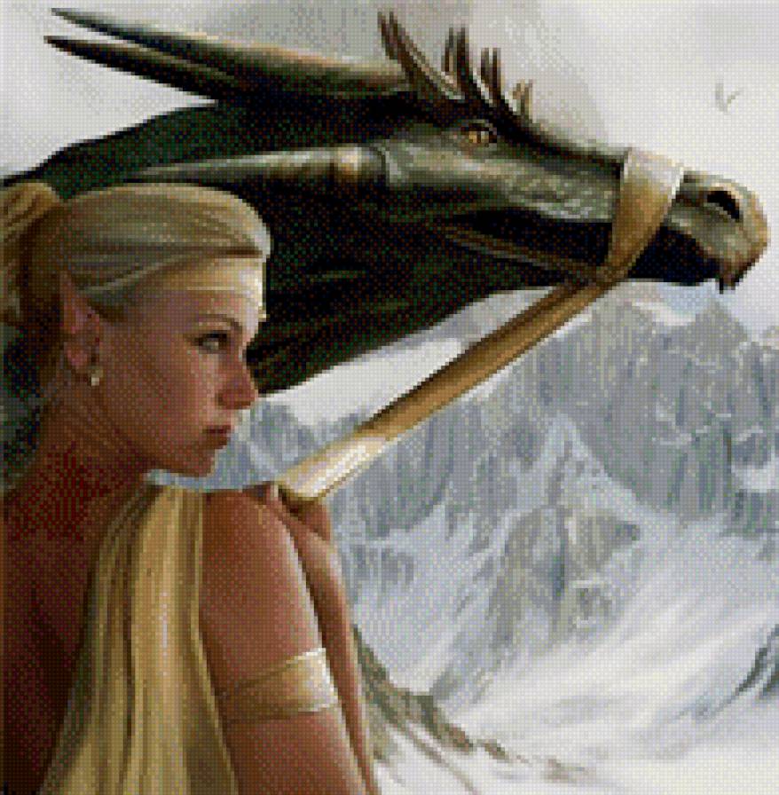 №667670 - дракон, фентези, девушка - предпросмотр