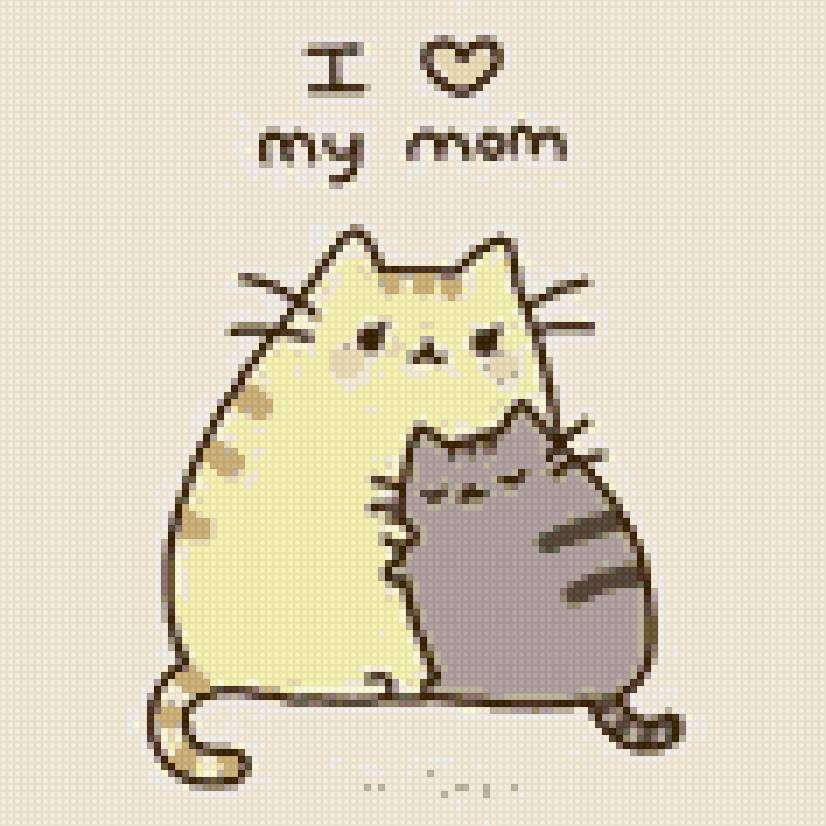 I love my mum - мама и дочка, кошки, я люблю мою маму - предпросмотр