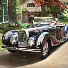 Схема вышивки «ретро-авто»