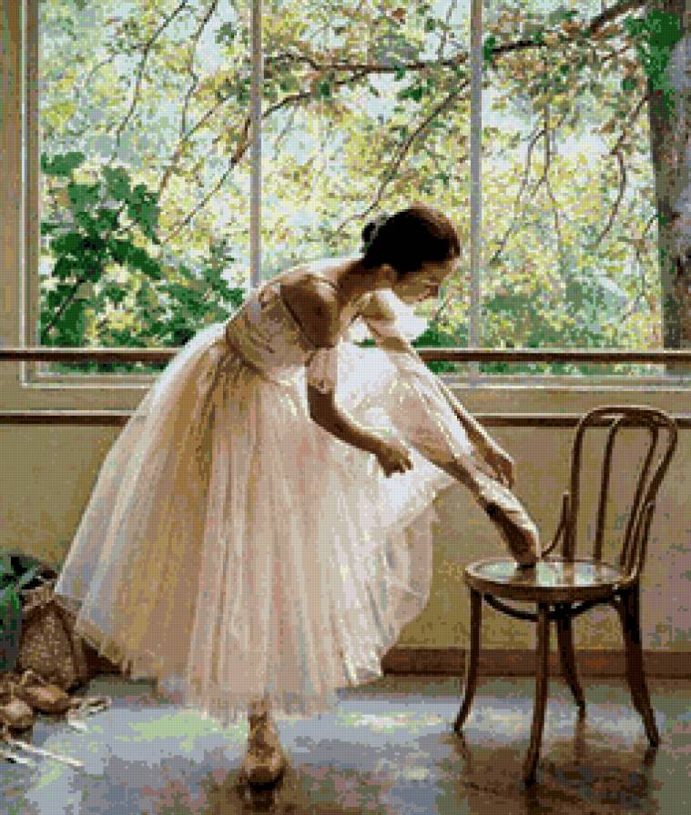 балерина - девушка, пано, картина - предпросмотр