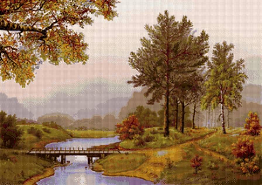 тихая речка - пейзаж, ручей, природа - предпросмотр