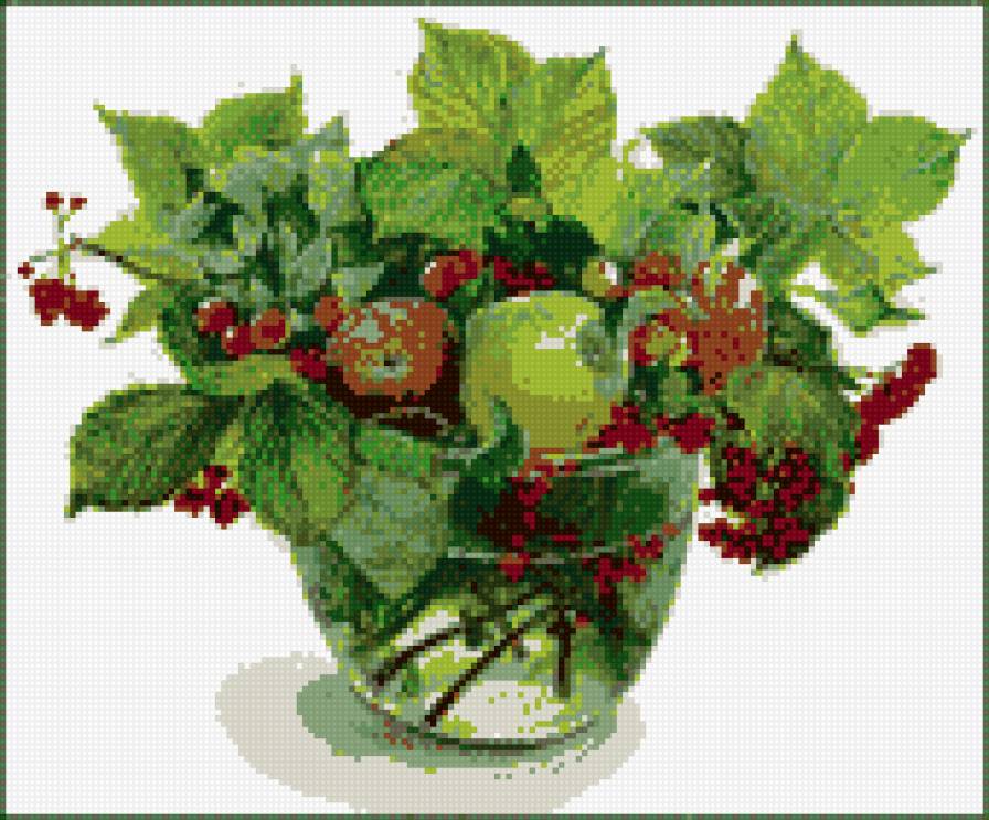 бокал с яблоками Ф - предпросмотр