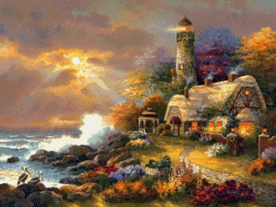 Маяк - живопись - предпросмотр