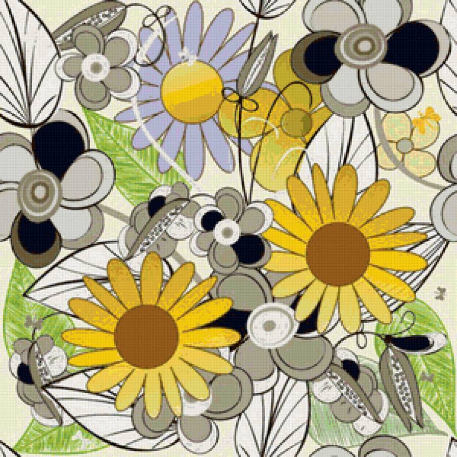 Цветы - подушка - предпросмотр