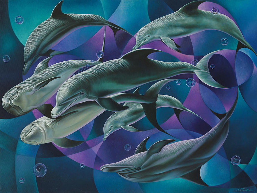 Ricardo Chavez Mendez - дельфины - оригинал