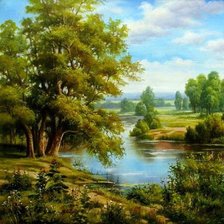 Схема вышивки «Летний пейзаж»