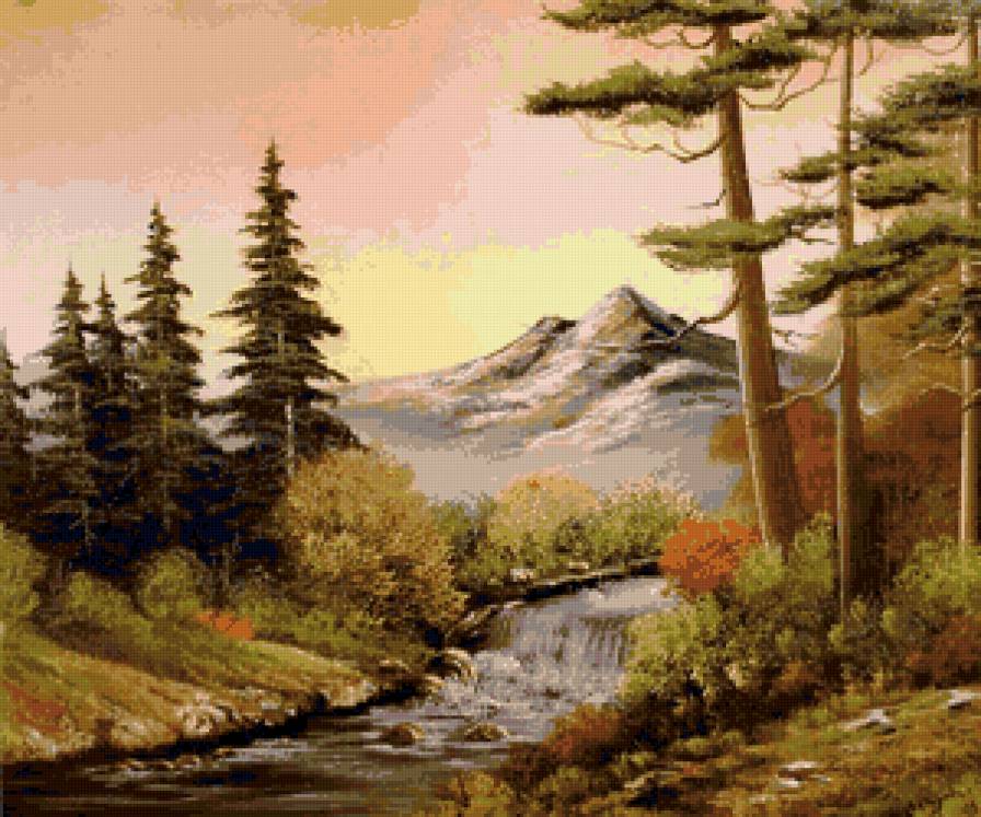 горный ручей - горы, ручей, осень, пейзаж, природа, лес - предпросмотр