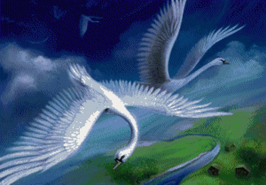 №671138 - лебеди - предпросмотр