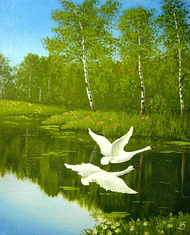 №671140 - лебеди - оригинал