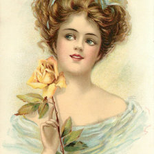 Схема вышивки «Дама»