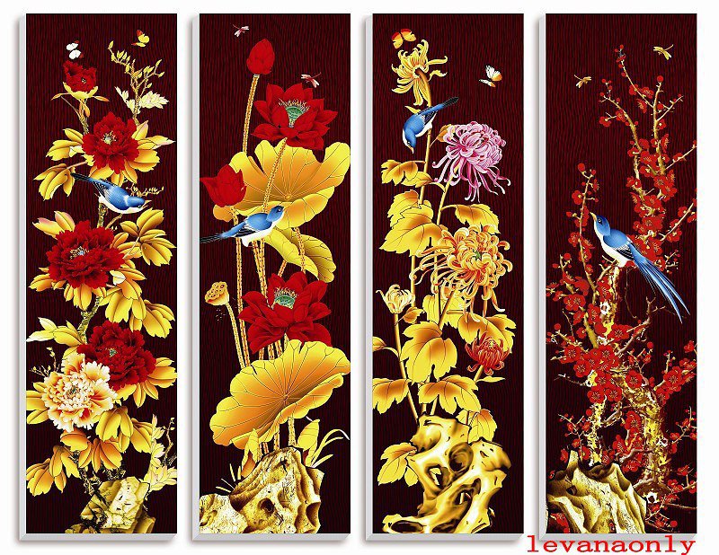 Птицы - сегментированные картины - оригинал