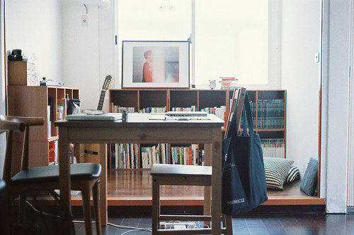 Комната - книжки, комната, архитектура, гитара - оригинал