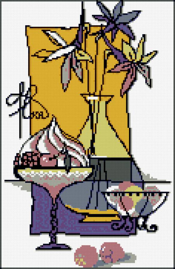 Малиновый десерт - десерт, риолис, малиновый, riolis - предпросмотр