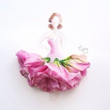 Схема вышивки «девушка в цветке»