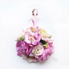 Схема вышивки «девушка в цветке»