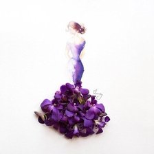 Схема вышивки «девушка в цветке»
