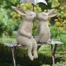 Схема вышивки «садовые зайчики»