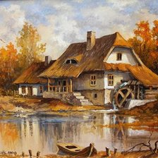 Схема вышивки «Водяная мельница»