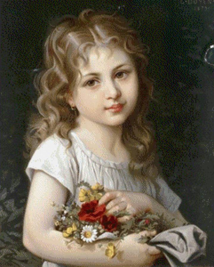 серия "дети" - дети.девочка.цветы - предпросмотр