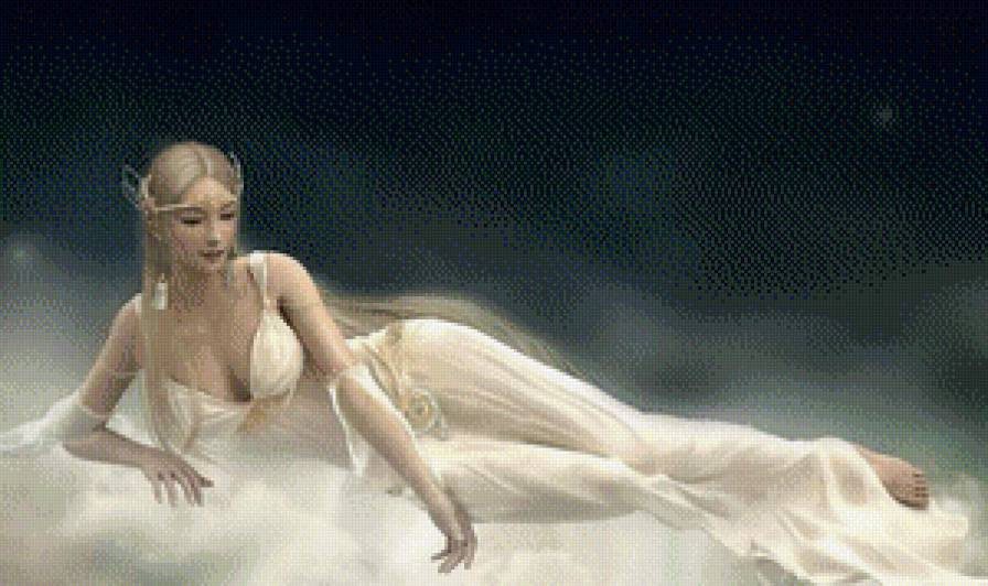 Богиня - девушка, люди - предпросмотр