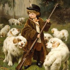 Схема вышивки «юный охотник»