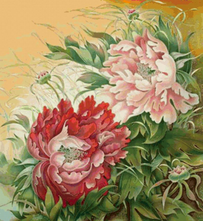 Серия Батик - цветы - предпросмотр