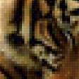 Предпросмотр схемы вышивки «тигр умывается» (№673746)