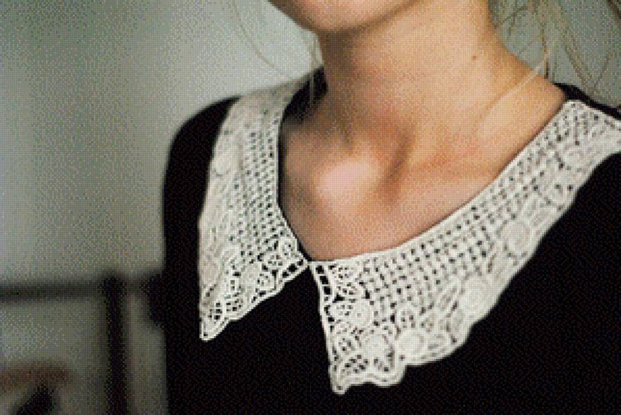 девушка - черный, красота, девушка, шея, платья - предпросмотр