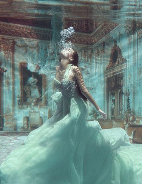 №674451 - бирюзовый, девушка, вода - оригинал