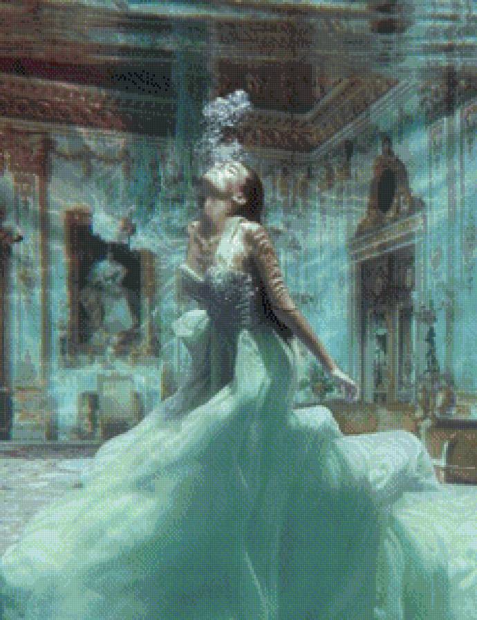 №674451 - девушка, вода, бирюзовый - предпросмотр