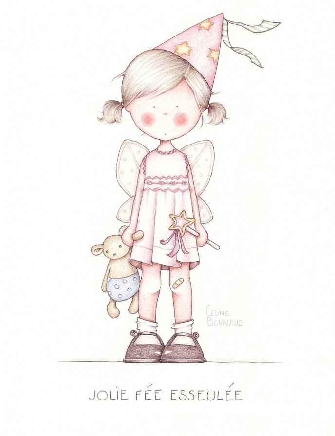 Маленькая фея - мишка, фея, девочка, ребенок - оригинал