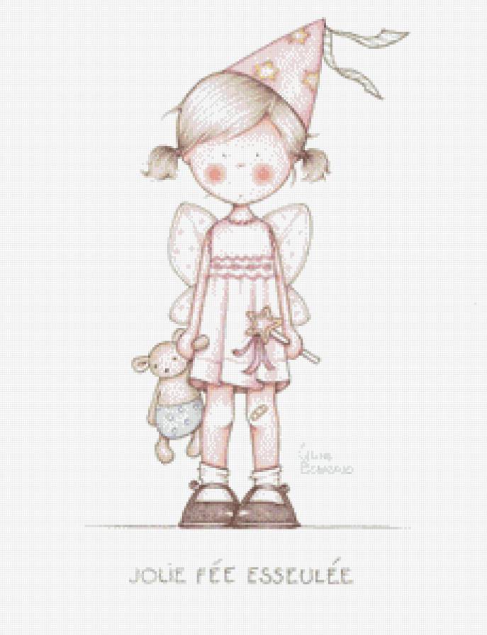 Маленькая фея - ребенок, фея, девочка, мишка - предпросмотр